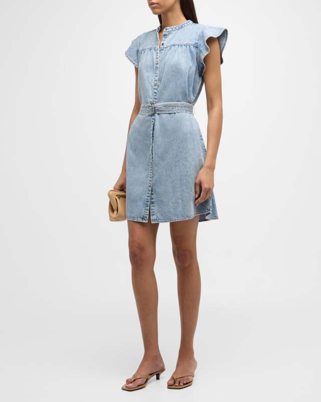 Letta Belted Denim Shirtdress